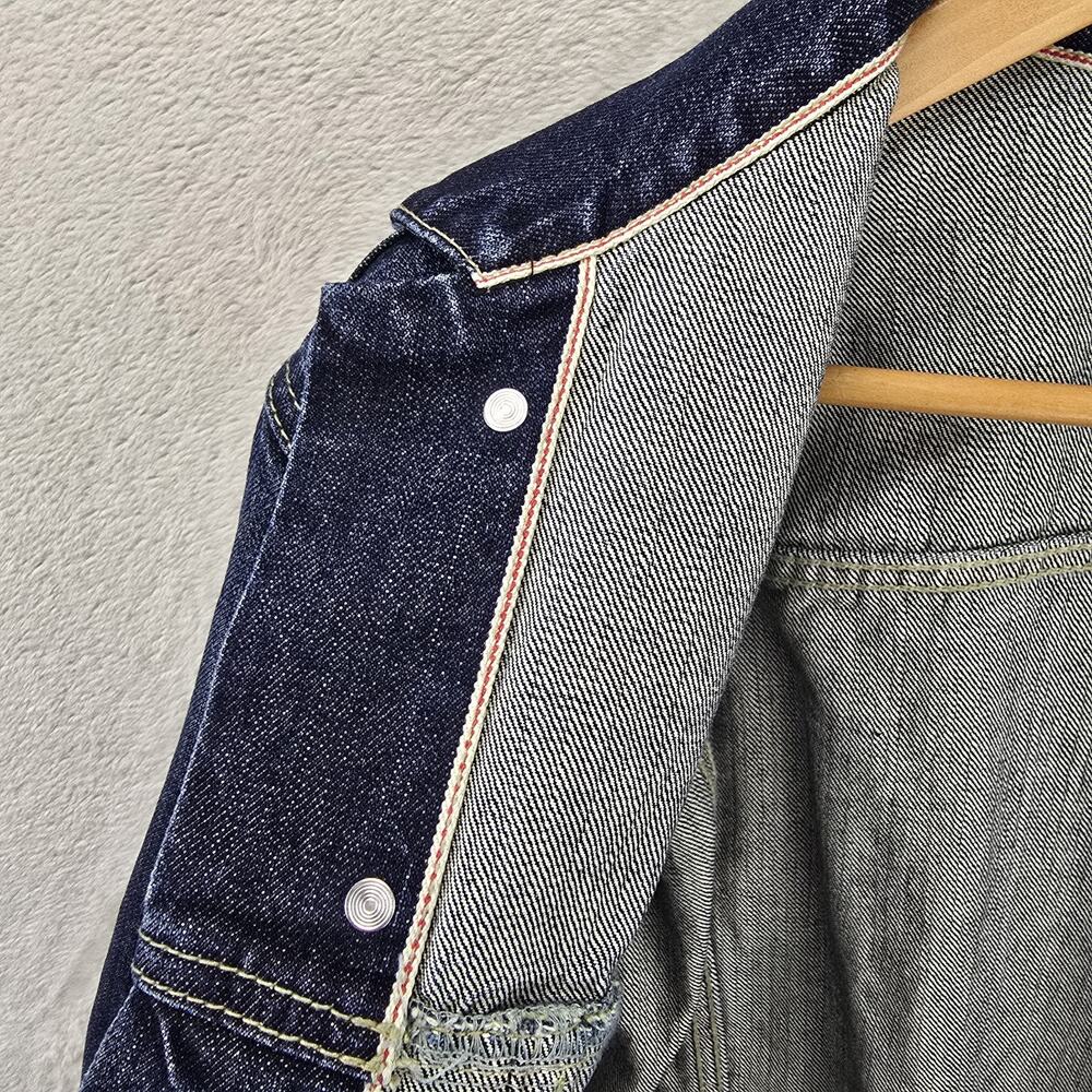 Vintage Dickies Denim Jacket Mens XL (Fits Medium) Blue Selvedge Type 2 90s Y2K - Picture 8 of 11